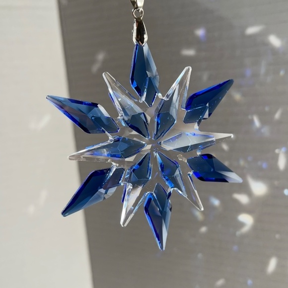 Crystal Snowflake Sun Catcher Christmas Tree Decor Czech Bohemia Crystal Gift - Picture 8 of 11